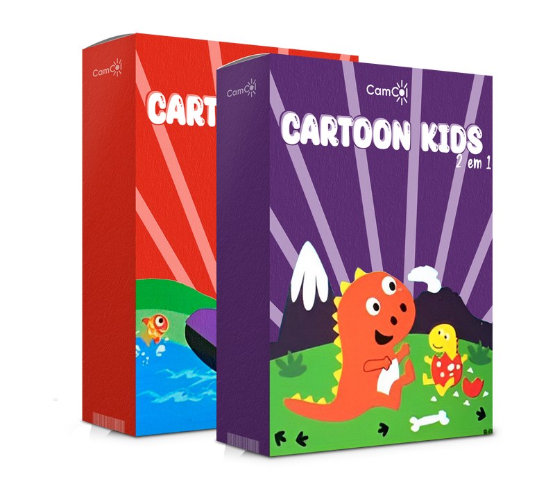 Cartoon Kids 2 em 1 - Pinte e Cola!