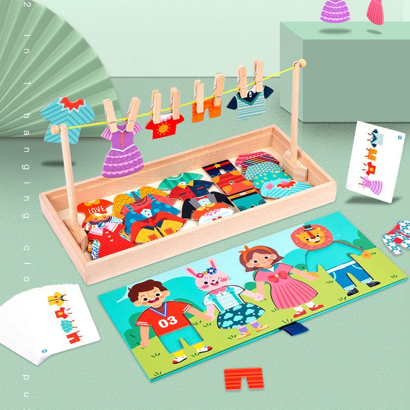 Varal de Roupas Montessori - Um Varal Divertido!