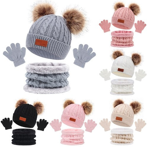 Gorro, Cachecol e Luva Infantil - Trio Proteção -  1 a 3 Anos!