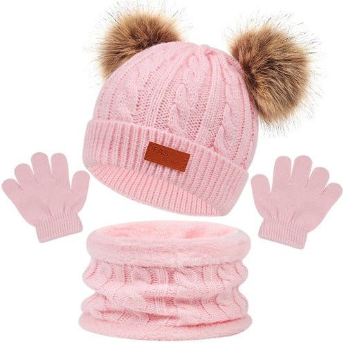 Gorro, Cachecol e Luva Infantil - Trio Proteção -  1 a 3 Anos!