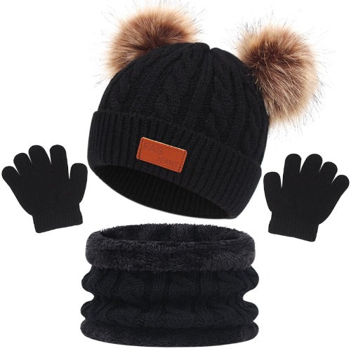 Gorro, Cachecol e Luva Infantil - Trio Proteção -  1 a 3 Anos!