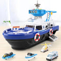 Iate Policial com Carrinhos e Barcos - Aumenta a Diversão!